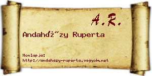 Andaházy Ruperta névjegykártya